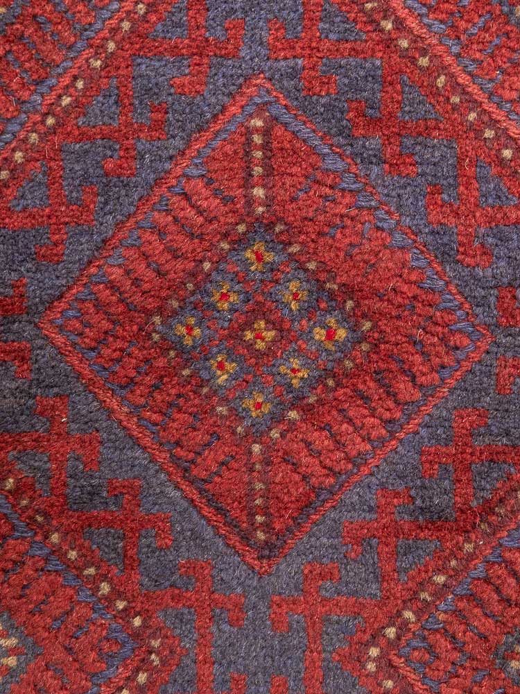 12668 Afghan Moshwani Mixed Weave Runner Rug 59x241cm (1.11 x 7.11ft)