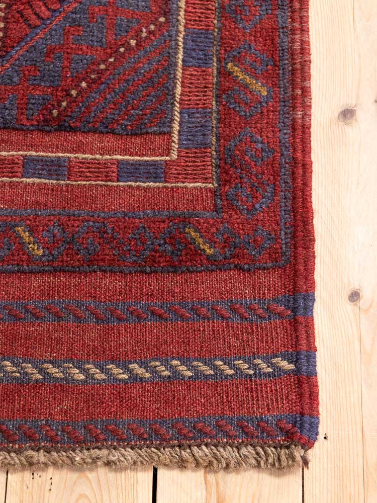 12668 Afghan Moshwani Mixed Weave Runner Rug 59x241cm (1.11 x 7.11ft)