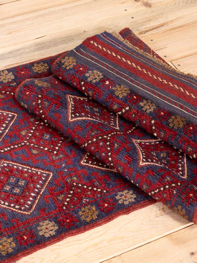 12669 Afghan Moshwani Mixed Weave Runner Rug 61x243cm (2 x 7.11ft)