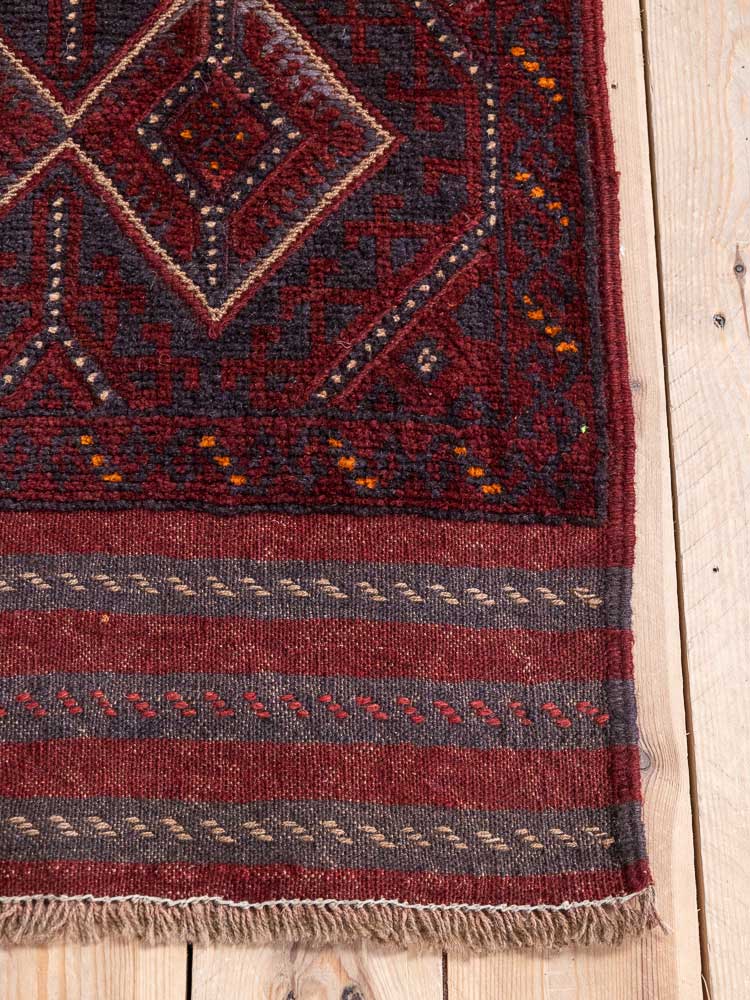 12670 Afghan Moshwani Mixed Weave Runner Rug 66x250cm (2.2 x 8.2ft)