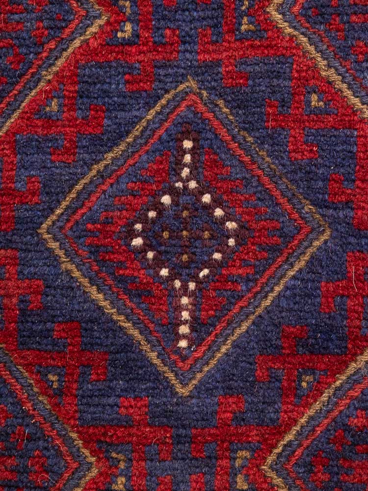 12671 Afghan Moshwani Mixed Weave Runner Rug 59x239cm (1.11 x 7.10ft)