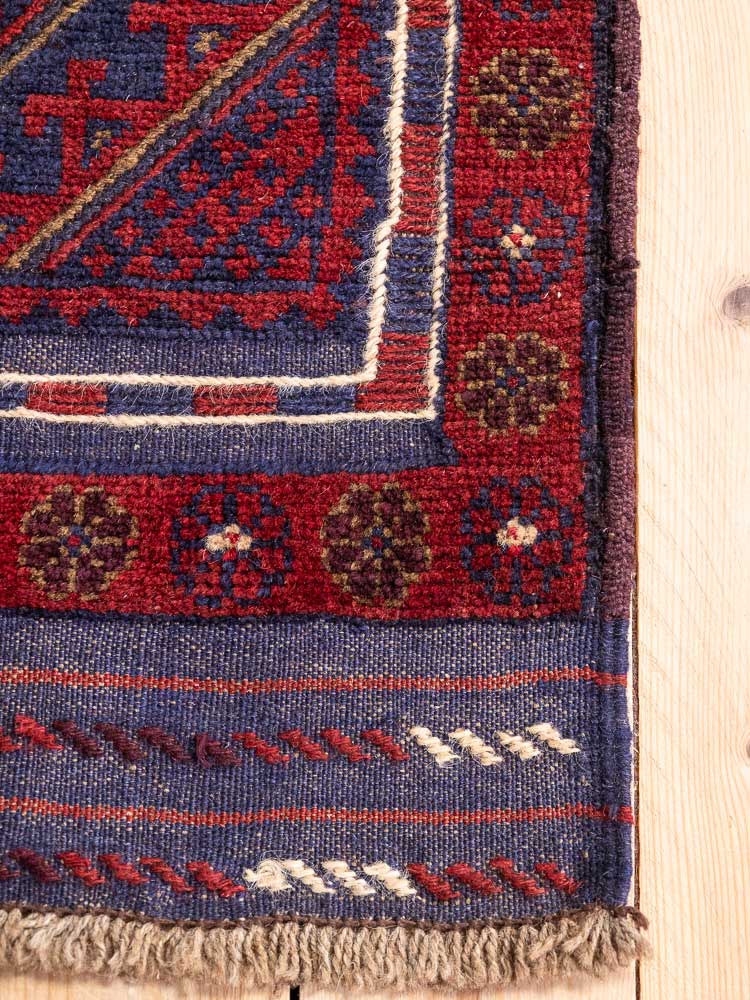 12671 Afghan Moshwani Mixed Weave Runner Rug 59x239cm (1.11 x 7.10ft)