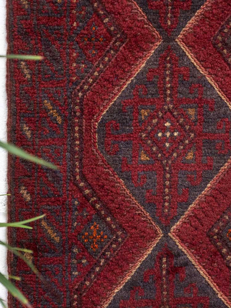 12675 Long Afghan Moshwani Mixed Weave Runner Rug 71x343cm (2.4 x 11.3ft)