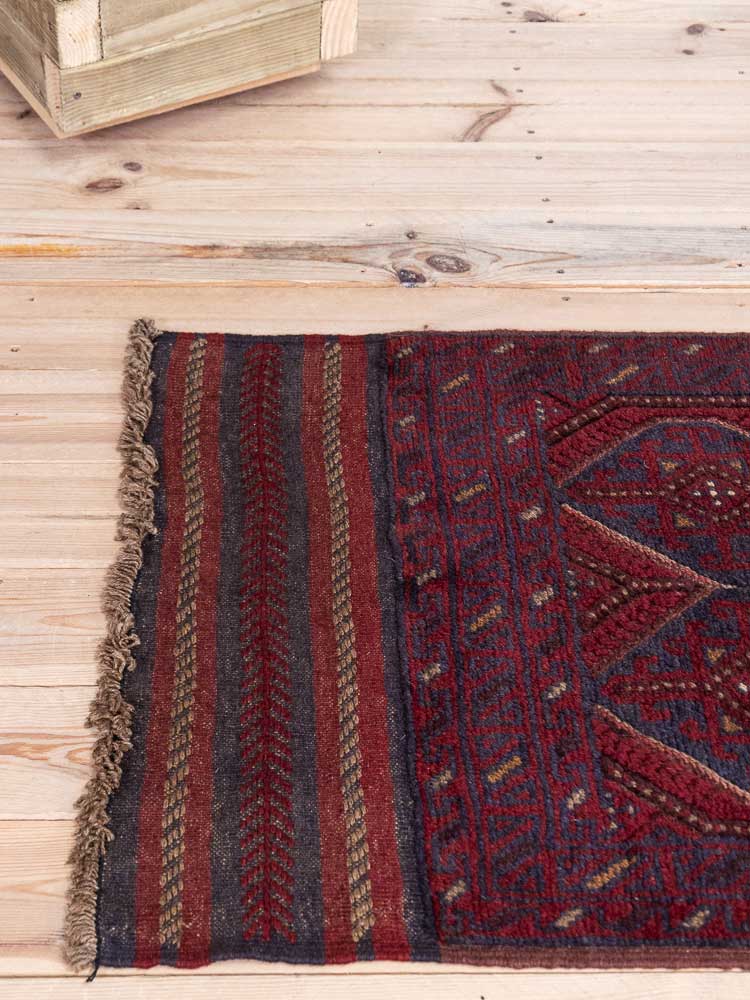 12675 Long Afghan Moshwani Mixed Weave Runner Rug 71x343cm (2.4 x 11.3ft)