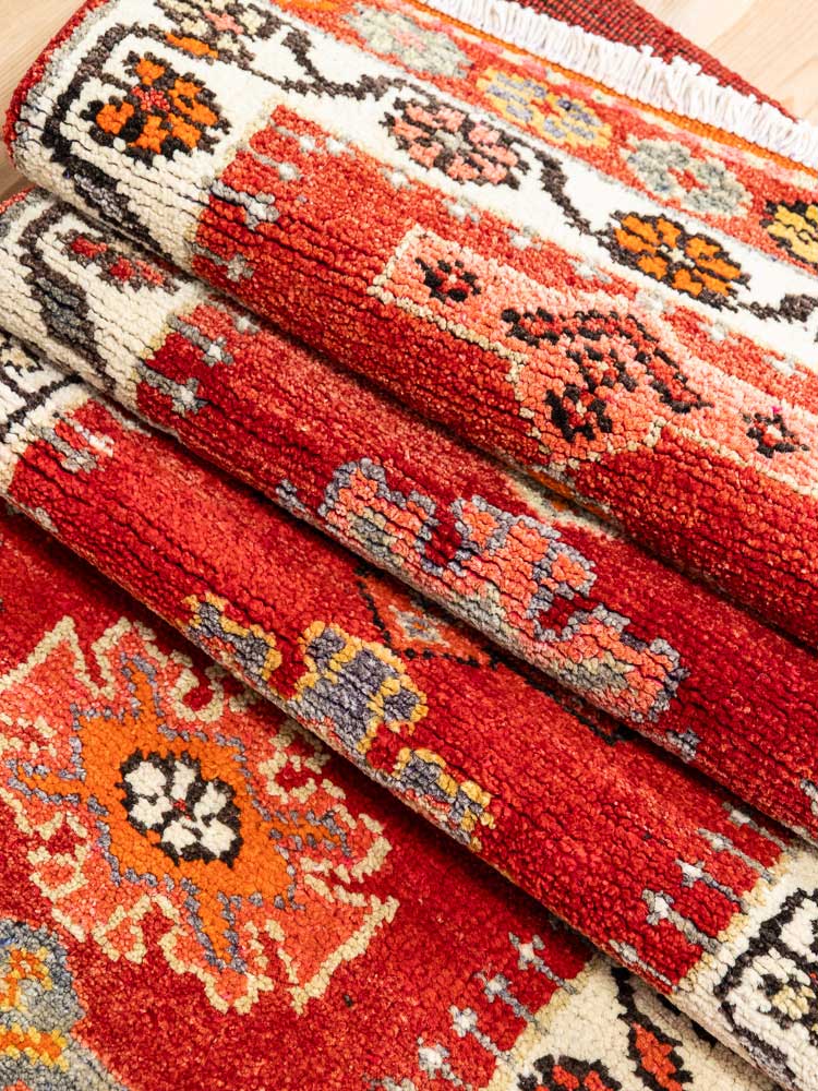 12682 Long Vintage Kurdish Herki Carpet Runner Rug 66x366cm (2.2 x 12ft)