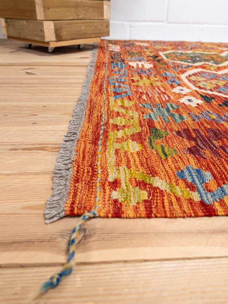 12699 Afghan Vegetable Dyed Kilim Rug 152x202cm (4.11 x 6.7ft)