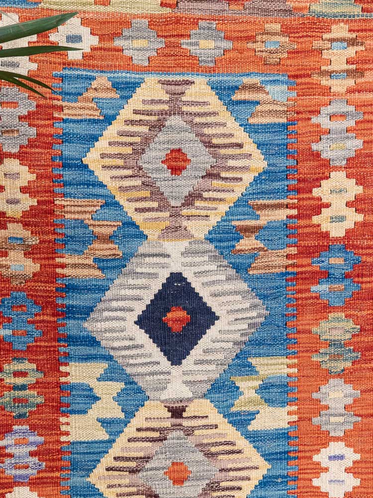 12704 Afghan Vegetable Dyed Kilim Rug 82x125cm (2.8x 4.1ft)