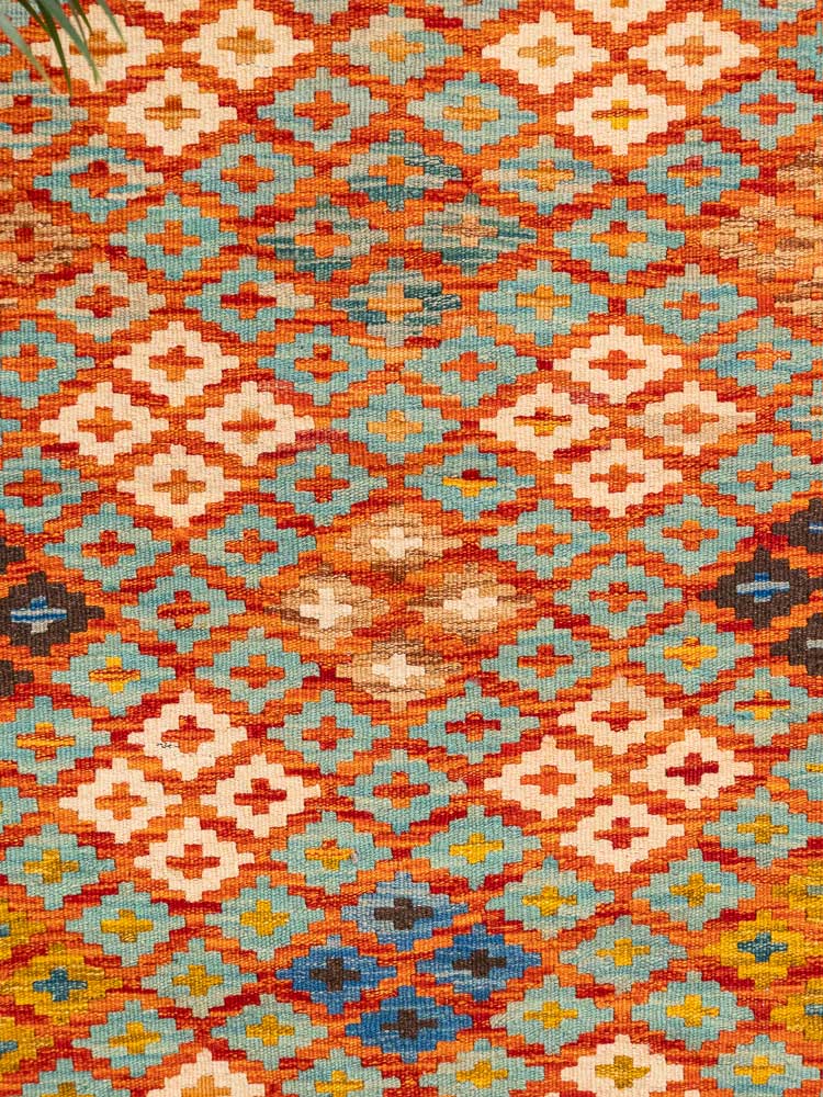 12710 Afghan Vegetable Dyed Kilim Rug 84x115cm (2.9 x 3.9ft)