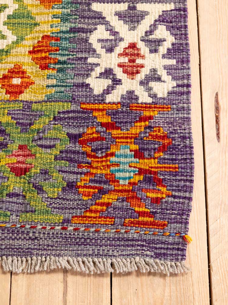 12724 Afghan Vegetable Dyed Kilim Rug 125x204cm (4.1 x 6.8ft)