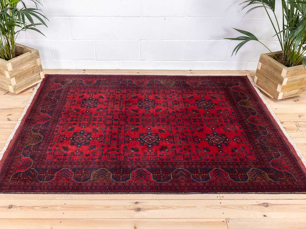 12754 Afghan Khal Mohammedi Rug 153x204cm (5 x 6.8ft)