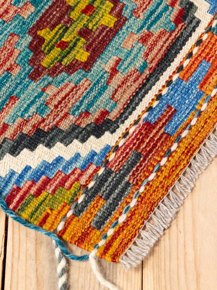 12766 Small Afghan Vegetable Dyed Kilim Rug 41x57cm (1.4 x 1.10ft)