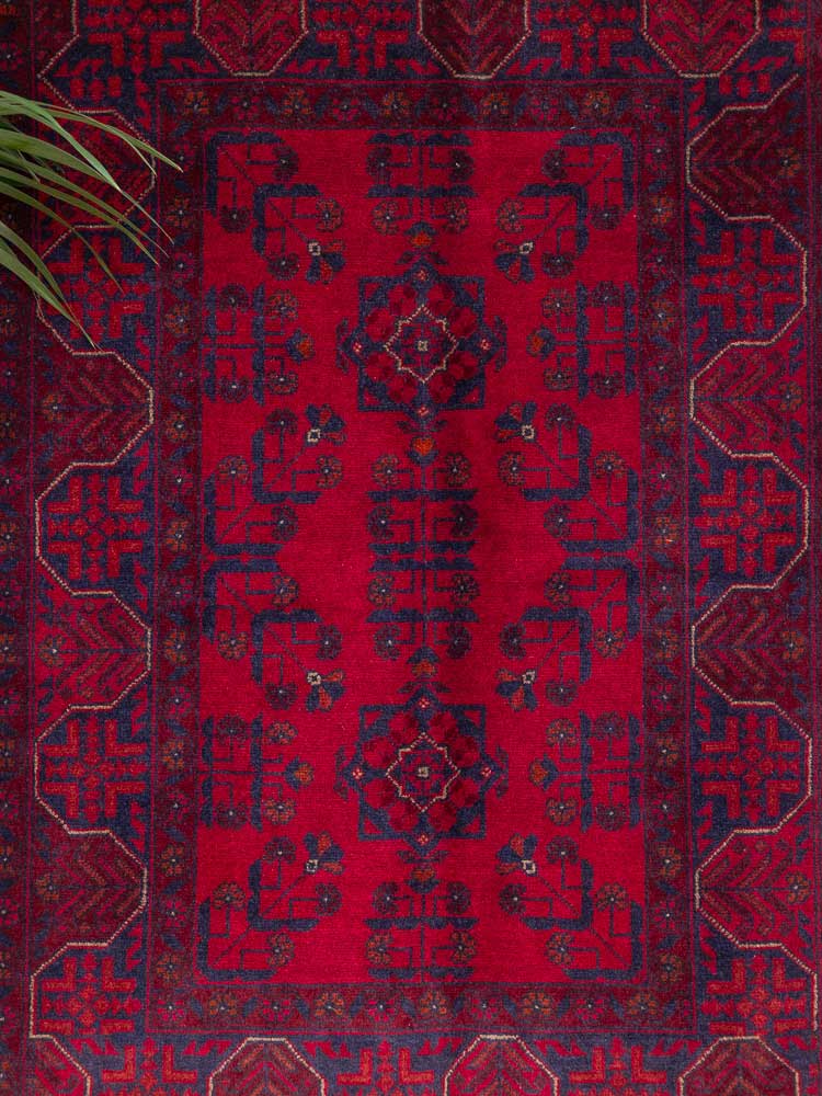 12768 Fine Afghan Khal Mohammedi Rug 101x150cm (3.3 x 4.11ft)