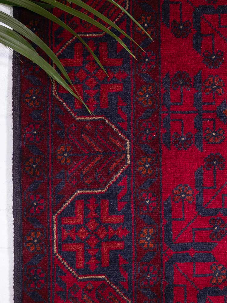 12768 Fine Afghan Khal Mohammedi Rug 101x150cm (3.3 x 4.11ft)