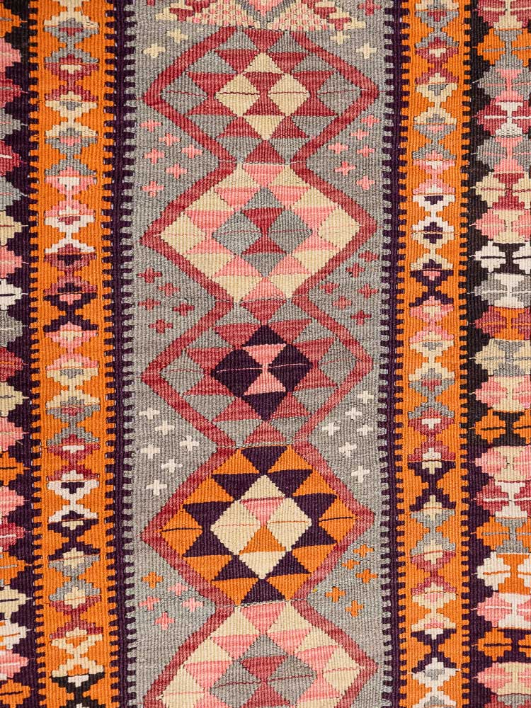 12771 Vintage Gumushane Turkish Kilim Rug 86x135cm (2.10 x 4.5ft)