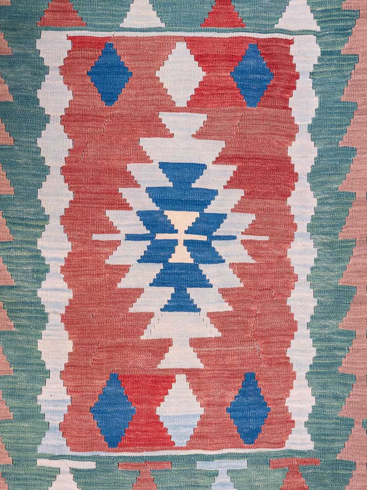 12776 Vintage Turkish Usak Kilim Rug 94x123cm (3.1 x 4.0ft)