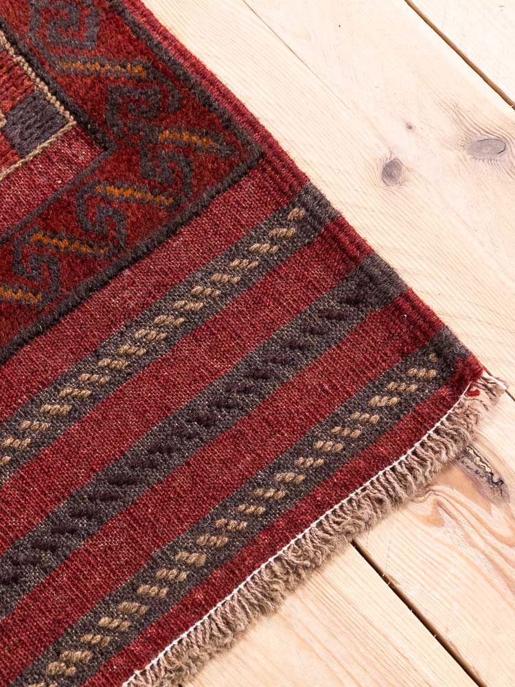 12800 Afghan Mixed Weave Moshwani Runner Rug 59x231cm (1.11 x 7.7ft)