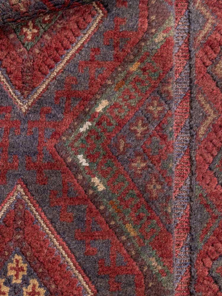 12801 Long Afghan Mixed Weave Moshwani Runner Rug 68x335cm (2.2 x 11ft)