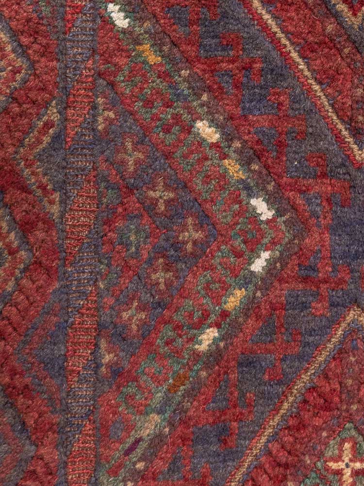 12801 Long Afghan Mixed Weave Moshwani Runner Rug 68x335cm (2.2 x 11ft)