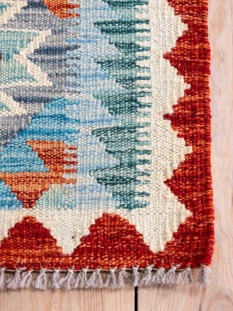 12804 Small Afghan Vegetable Dyed Kilim Rug 57x90cm (1.10 x 2.11ft)