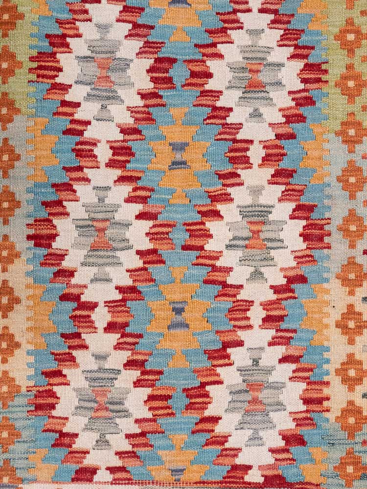 12807 Small Afghan Vegetable Dyed Kilim Rug 61x97cm (2 x 3.2ft)