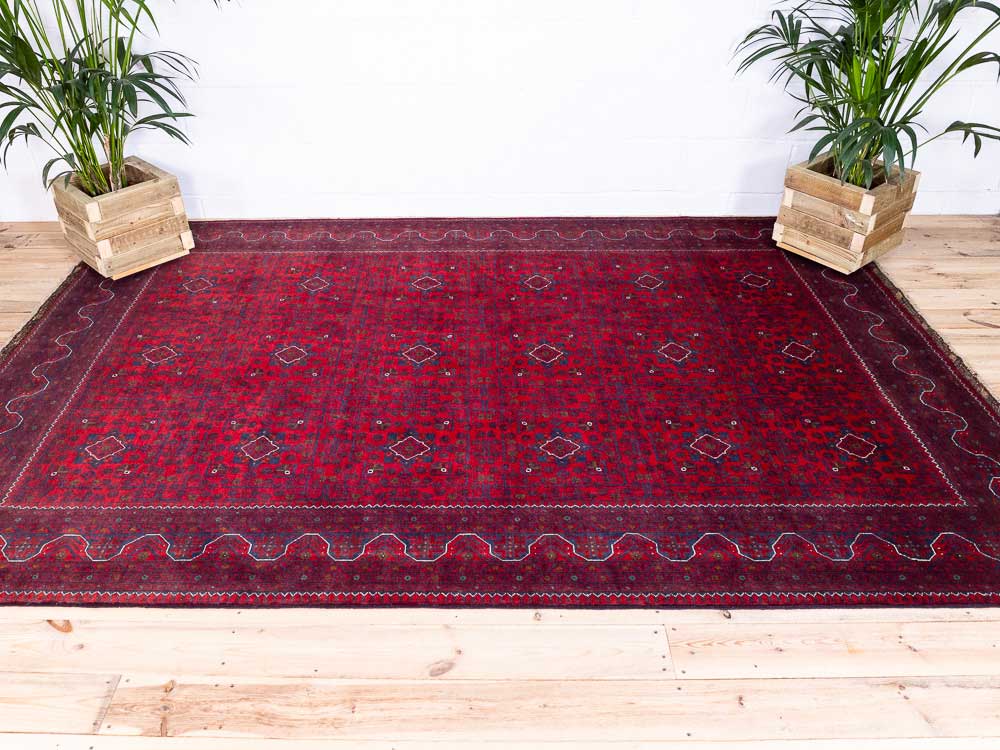 12812 Large Fine Afghan Khal Mohammedi Carpet 202x305cm (6.7 x 10ft)