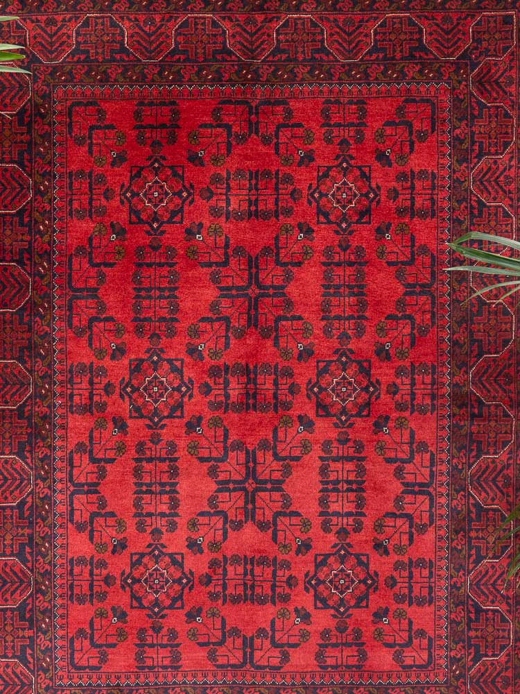 12814 Fine Afghan Khal Mohammedi Rug 153x206cm (5 x 6.9ft)