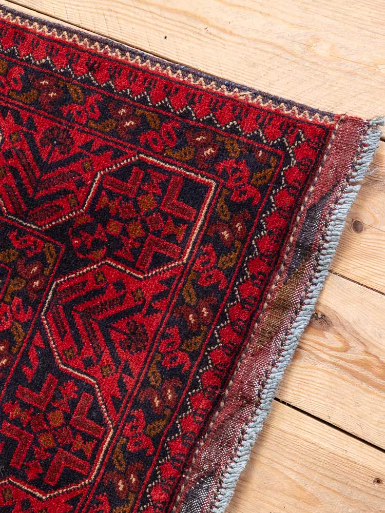 12814 Fine Afghan Khal Mohammedi Rug 153x206cm (5 x 6.9ft)