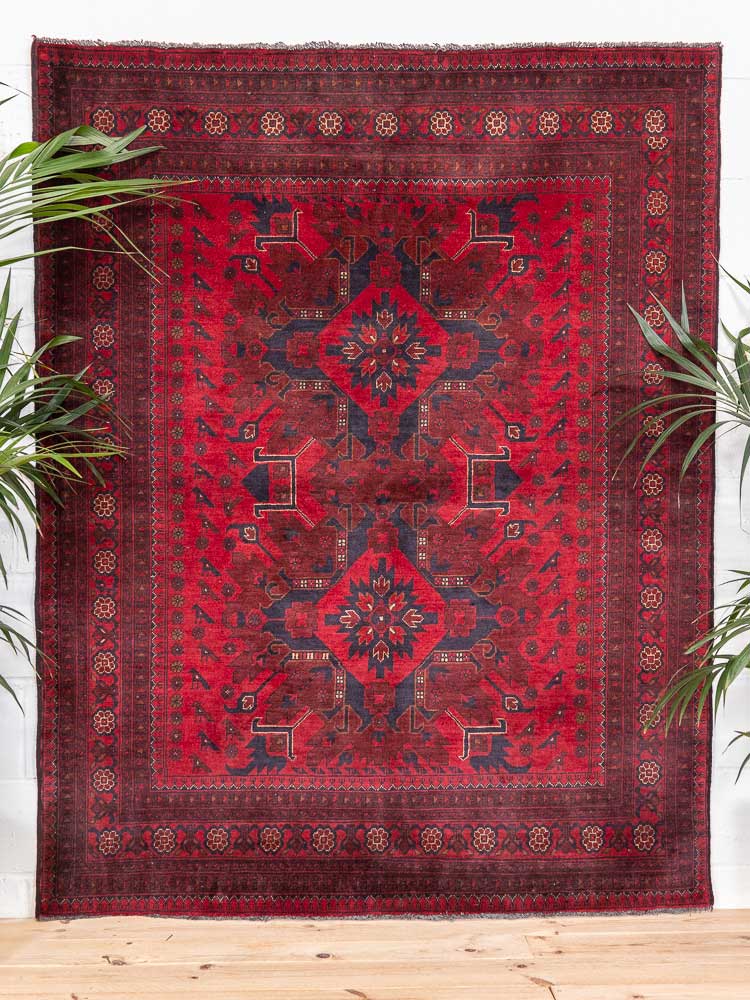 12815 Fine Afghan Khal Mohammedi Rug 155x197cm (5.1 x 6.5ft)