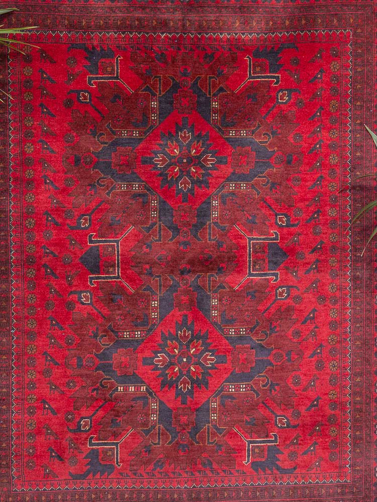 12815 Fine Afghan Khal Mohammedi Rug 155x197cm (5.1 x 6.5ft)