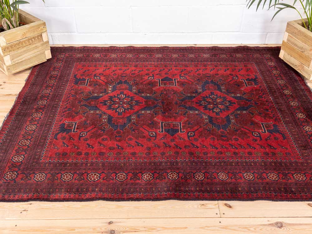 12815 Fine Afghan Khal Mohammedi Rug 155x197cm (5.1 x 6.5ft)