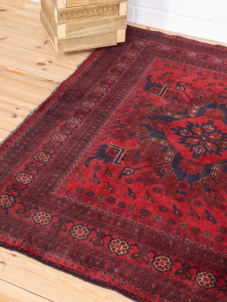 12815 Fine Afghan Khal Mohammedi Rug 155x197cm (5.1 x 6.5ft)