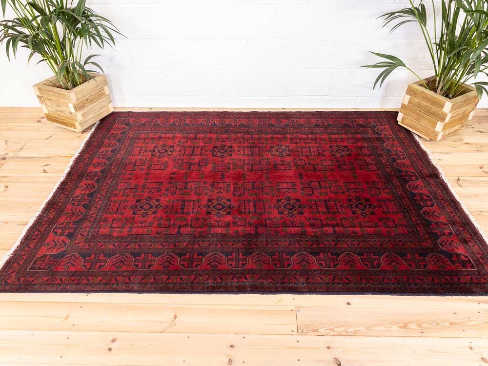 12817 Fine Afghan Khal Mohammedi Rug 170x233cm (5.6 x 7.7ft)