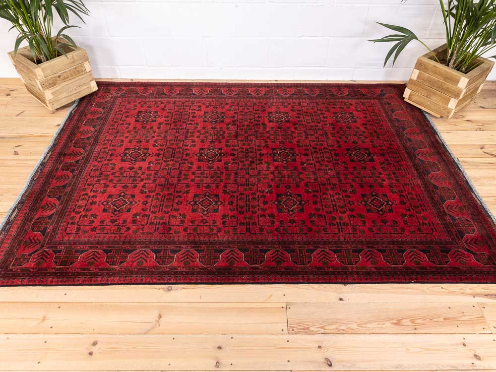 12818 Fine Afghan Khal Mohammedi Rug 169x236cm (5.6 x 7.9ft)