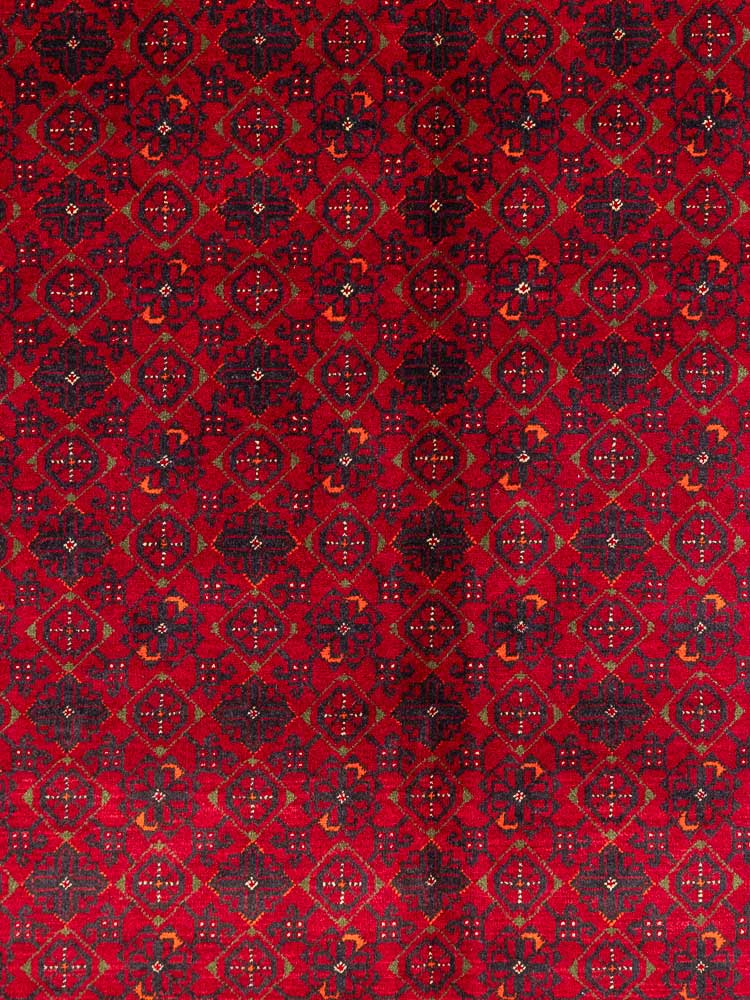 12819 Large Fine Afghan Kunduz Carpet 197x290cm (6.5 x 9.6ft)