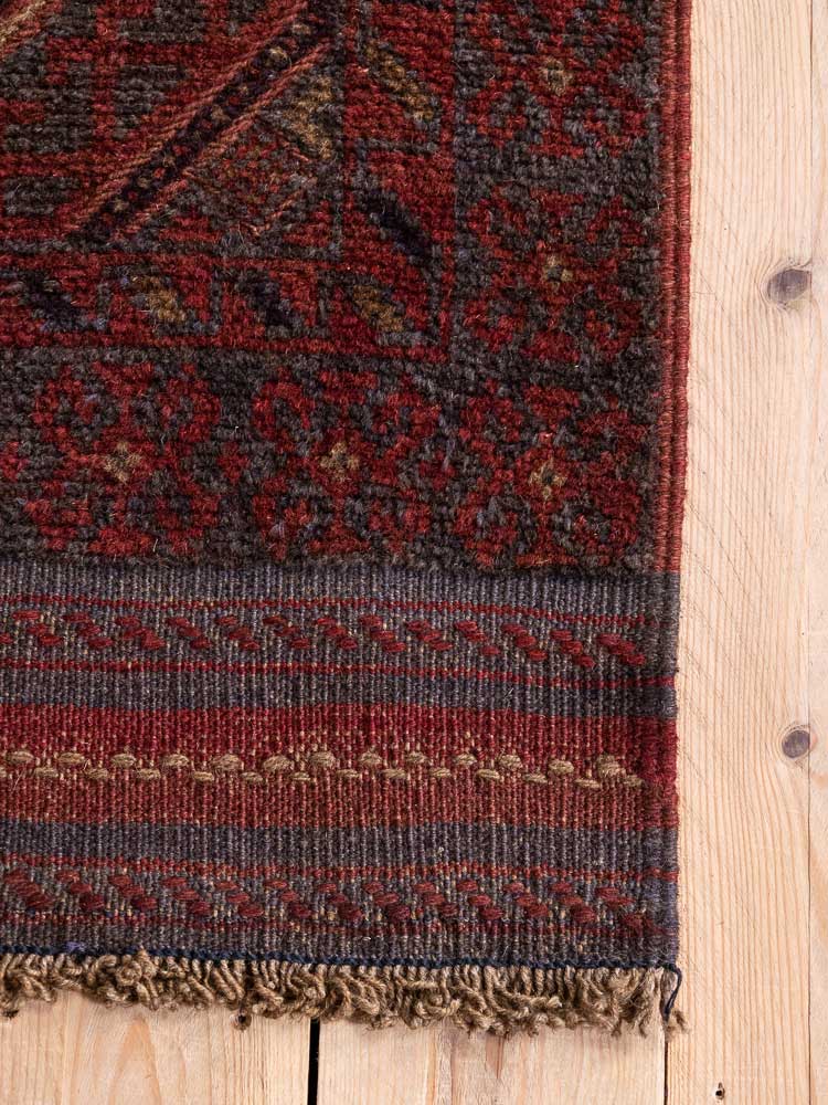 12821 Afghan Mixed Weave Moshwani Runner Rug 61x241cm (2 x 7.11ft)