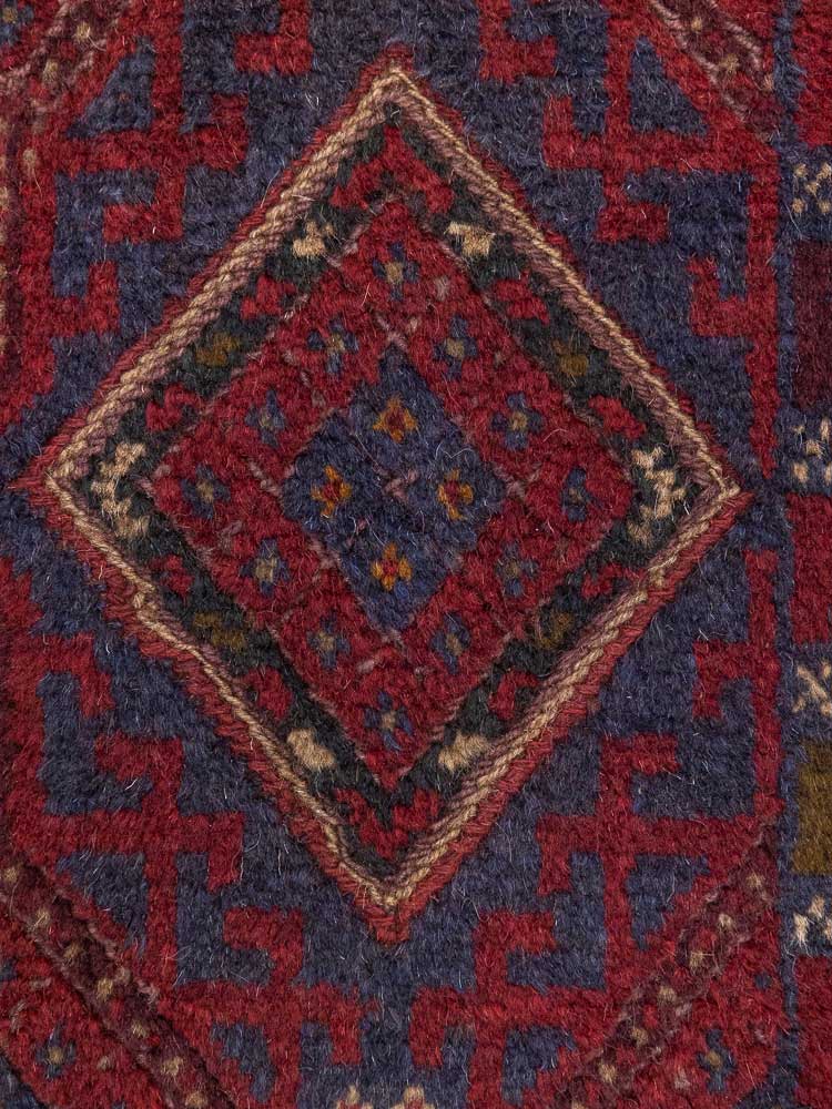 12822 Afghan Mixed Weave Moshwani Runner Rug 66x257cm (2.2 x 8.5ft)