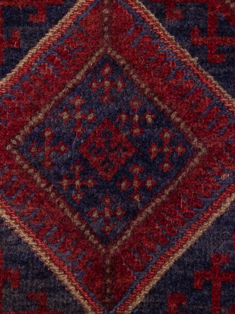 12823 Afghan Mixed Weave Moshwani Runner Rug 61x254cm (2 x 8.4ft)