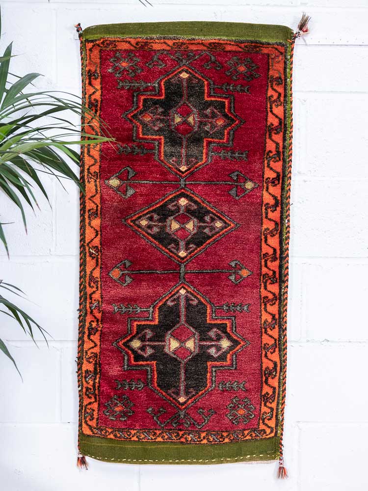 12829 Village Turkish Malatya Carpet Floor Cushion 57x121cm (1.10 x 3.11ft)