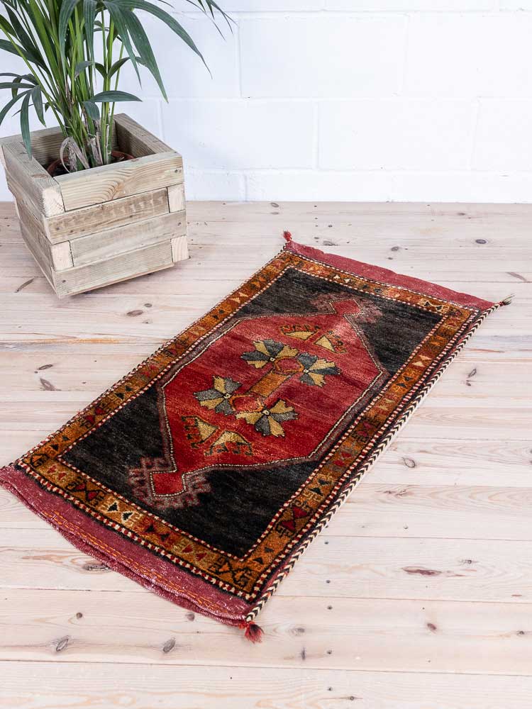 12830 Village Turkish Malatya Carpet Floor Cushion 60x111cm (1.11 x 3.7ft)