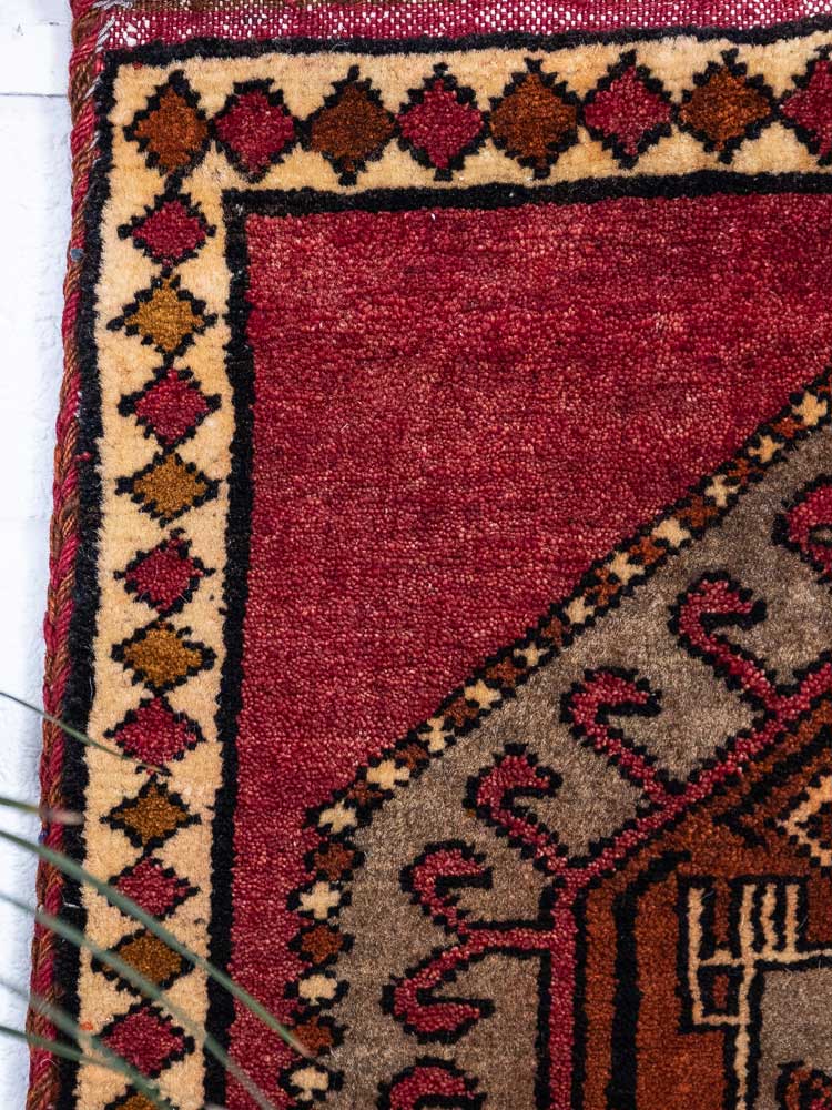 12831 Village Turkish Malatya Carpet Floor Cushion 59x124cm (1.11 x 4.1ft)