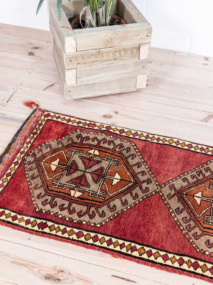 12831 Village Turkish Malatya Carpet Floor Cushion 59x124cm (1.11 x 4.1ft)