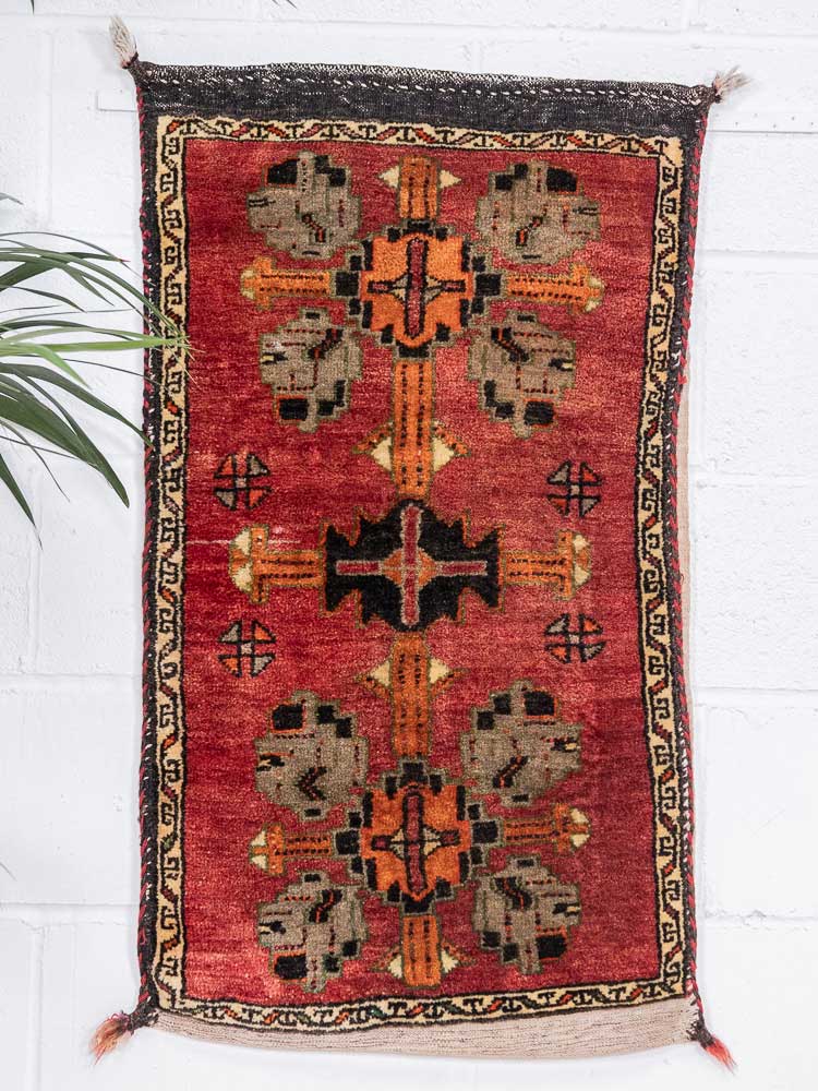 12834 Village Turkish Malatya Carpet Floor Cushion 58x101cm (1.11 x 3.3ft)