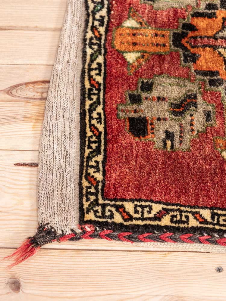 12834 Village Turkish Malatya Carpet Floor Cushion 58x101cm (1.11 x 3.3ft)