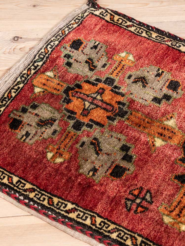 12834 Village Turkish Malatya Carpet Floor Cushion 58x101cm (1.11 x 3.3ft)