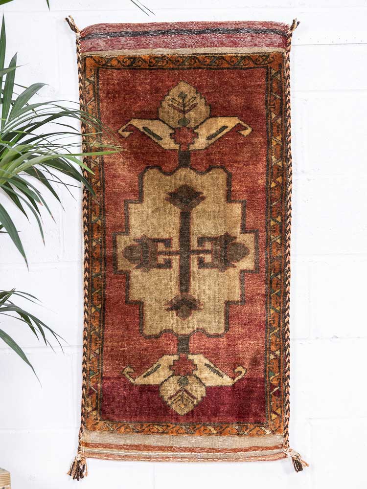 12835 Village Turkish Malatya Carpet Floor Cushion 58x121cm (1.11 x 3.11ft)