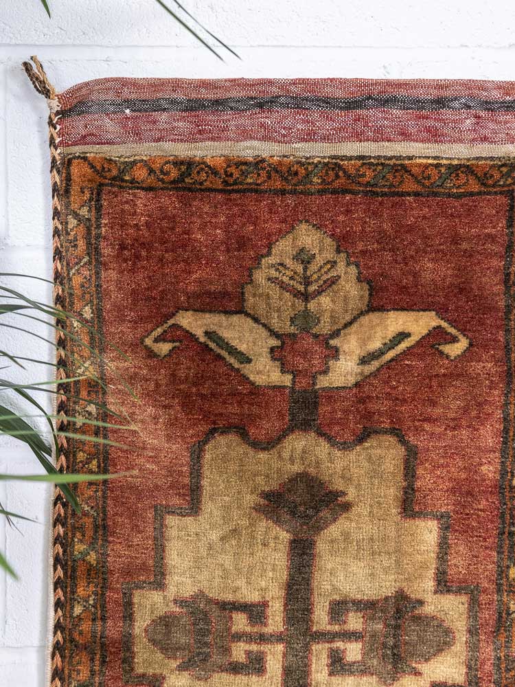 12835 Village Turkish Malatya Carpet Floor Cushion 58x121cm (1.11 x 3.11ft)