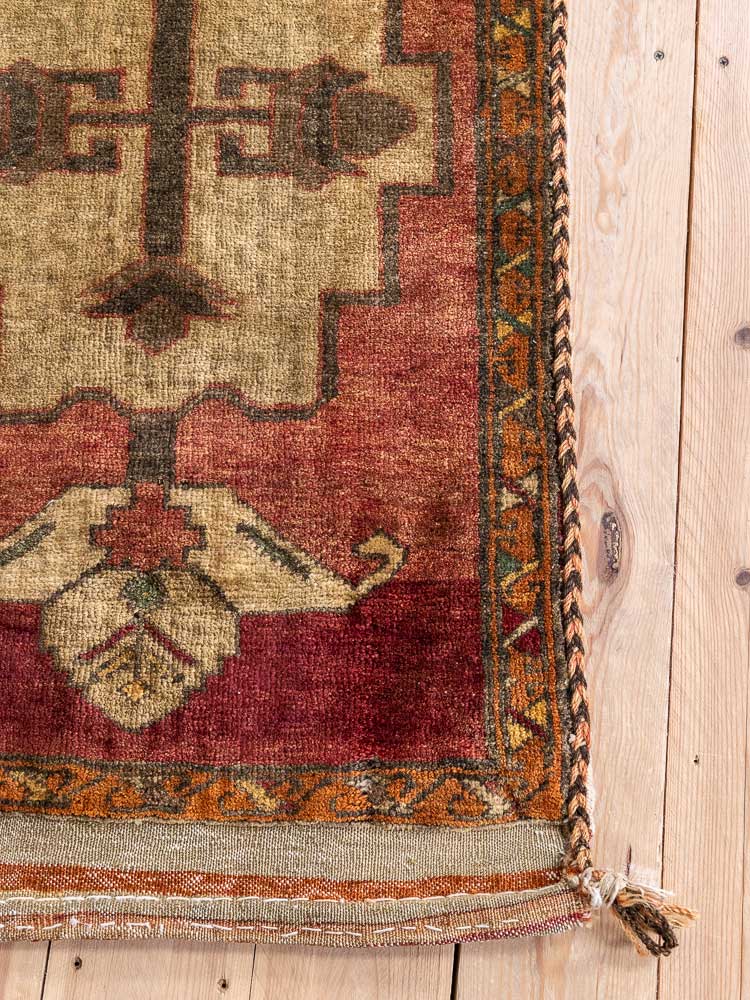 12835 Village Turkish Malatya Carpet Floor Cushion 58x121cm (1.11 x 3.11ft)