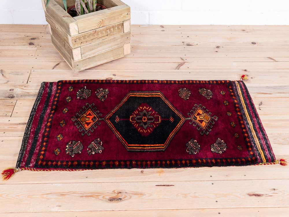 12836 Village Turkish Malatya Carpet Floor Cushion 59x111cm (1.11 x 3.7ft)