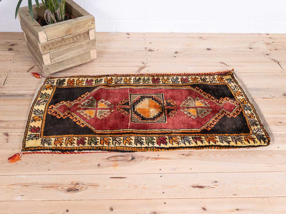 12837 Village Turkish Malatya Carpet Floor Cushion 63x128cm (2.0 x 4.2ft)