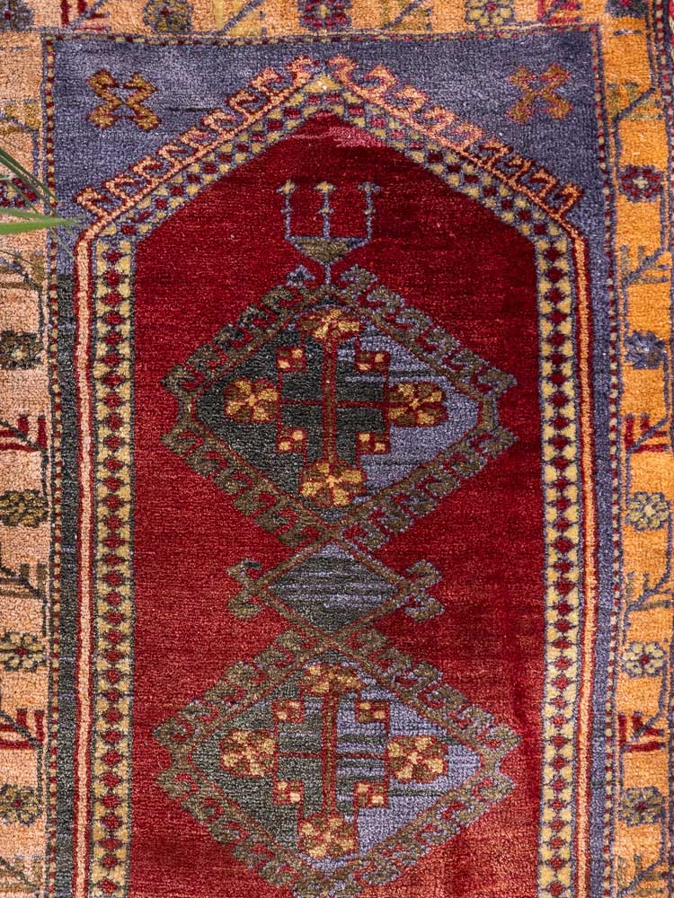 12839 Village Turkish Malatya Carpet Floor Cushion 65x119cm (2.1 x 3.11ft)